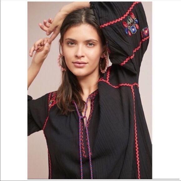 Anthropologie Velvet by Graham & Spencer Black Loane Tunic Dress XS NWT - Picture 11 of 11